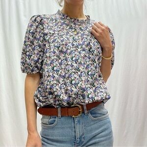Floral Puff Sleeve Blouse